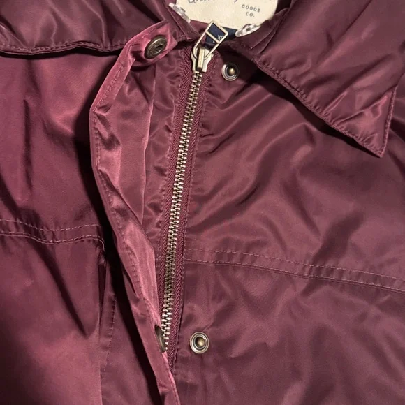Satin Burgundy Bomber Jacket - Picture 7 of 9